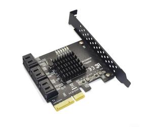 Adaptateur pour pcie pour vers 6 pour sata HDD SSD pour pilote | Support pour windows 10/8, pour linux, Synology, pour pilote requis, détection automatique, plug-and-play