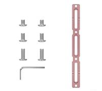 Adaptateur pour porte-bouteille de vélo de 23 cm, ajusteur de position de trou en alliage d'aluminium pour petits cadres, support de conversion multifonction avec matériel, rouge (rose)