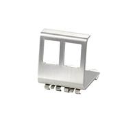adaptateur pour rail DIN 2x blanc, acier inoxydable