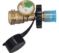 Adaptateur pour réservoir de gaz Convertit la vanne de service des réservoirs POL en connecteur de bouteille de gaz QCC/Type1 avec manomètre pour les réservoirs de propane de 5 à 100 livres