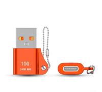 Adaptateur pour usb-c Compact pour Chargeur pour voiture et PC | Alliage pour aluminium , finition pour premium, résistant chocs, taille compacte 27mm, trois couleurs disponibles(Orange)