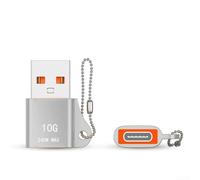 Adaptateur pour usb-c Compact pour Chargeur pour voiture et PC | Alliage pour aluminium , finition pour premium, résistant chocs, taille compacte 27mm, trois couleurs disponibles(Silver)