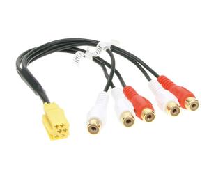 Adaptateur pré-ampli Mini ISO > RCA