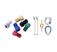 Adaptateur Presta À Schrader Valve Adaptateur Convertisseur Avec 5 Pièces Clé À Rayons De Vélo, Pour Jante De Vélo Kit Correct 6 Pièces