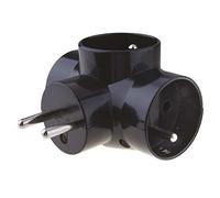 Adaptateur Prise 3 x Prises Rondes Type français - Noir