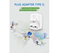 Adaptateur Prise Anglaise Uk Angleterre France Adaptateur De Voyage Avec 3 Usb Et 1 Type-C, Prise Française Fr Vers Gb 3 Broches Pour Royaume-Uni Irlande Bretagne Écosse Maldives Type G[Z2051]