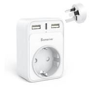 Adaptateur Prise Australie, Adaptateur EU vers AU avec 2 USB & 1 Port USB-C adapté à AU Prise Adaptateur Argentine Prise France vers Australie Nouvelle Zelande Argentine Chine Adaptateur Voyage Type I