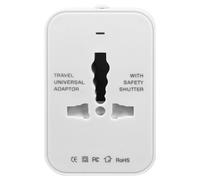 Adaptateur et convertisseur Avizar Adaptateur Prise Universel 4 en 1 Australie Europe Etats-Unis et Royaume-Uni Blanc