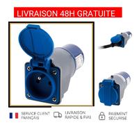 Adaptateur Prise CEE17 Mâle 16A IP44 Zenitech Étanche Camping Bateau