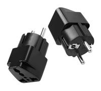 Adaptateur Prise Chine vers France,2 Pack Adaptateur Prise Universel de Voyage,Adaptateur Prise Universelle pour Allemagne, France,Espagne, Pays-Bas, Suède, Belgique, République tchèque, Corée du Sud,