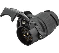 HELLA Adaptateur, prise - 12V - de 13 pôles à 7 pôles - Longueur: 91mm - Matière plastique - noir - DIN/ISO: 11446 N-Typ/1724 N-Typ - Quantité: 1 - 8JA 005 952-011