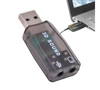 Adaptateur prise et audio | Carte son externe | Adaptateur audio USB | Pour et ordinateurs portables, avec prise et fonctionnalité pour regarder la télévision et écouter de la musique