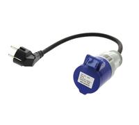 Adaptateur - Prise femelle CEE P17 / prise mâle Schuko - 16 A - 28 cm - 220 V