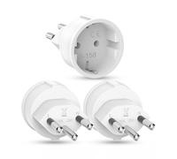 Adaptateur Prise Française vers Suisse, 3 Pièces Adaptateur de Voyage France vers Suisse, Adaptateur de Voyage Europe vers Suisse, Adaptateur Type J pour Maldives, Rwanda, Liechtenstein