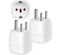 Adaptateur Prise Inde Type D - LON® - Voyage EU vers IN/NP/LK - Compact 3 6x4 9x6 7cm - 2500W 10A