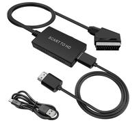 Adaptateur Prise Peritel vers HDMI avec Câble HDMI et Péritel et Câble USB Convertisseur Vidéo et Audio 720P/1080P
