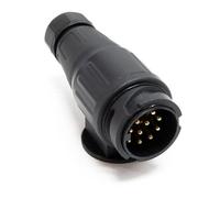 Adaptateur prise remorque 13 Broches 12V Feux stop Clignotant Feu brouillard Feu arrière