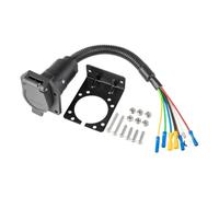 Adaptateur Prise Remorque Connecteur Remplacement 7 Broches avec Support