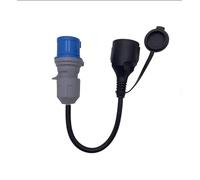 Adaptateur Prise Schuko femelle 230V 16A vers Prise CEE mâle Câble 3G2.5 30cm pour Camping-car Caravane Roulotte de Chantier Remorque Vendeuse