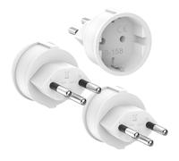 Adaptateur Prise Suisse 3 Pièces Adaptateur de Voyage Suisse, Prise Française vers Suisse, EU vers J - Socket, Adaptateur Type J pour Maldives, Rwanda, Liechtenstein