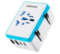 Adaptateur Prise Universel 2 USB 2 Type C Chargeur Voyage International pour UK, USA, Irlande, Japon, Australie, Chine, Thaïlande, Mexique, Inde