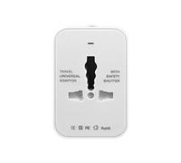 Adaptateur et convertisseur Avizar Adaptateur Prise Universel 4 en 1 Australie Europe Etats-Unis et Royaume-Uni Blanc