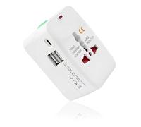 Adaptateur Prise Universelle, Adaptateur De Voyage Mondial avec 8 Prises, 2 Ports USB-A Et 1 Port USB-C, Prise De Voyage avec Verrouillage De Sécurité pour Enfants