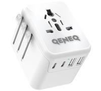 Adaptateur Prise Universelle, Adaptateur Universel de Voyage avec 2 USB et 2 USB C, Adaptateur Universel France vers USA UK Allemagne Australie Chine Japon, Adaptateur Prise vers France