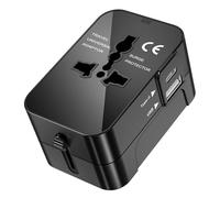 Adaptateur Prise Universelle, Adaptateur Universel de Voyage avec USB et USB C, Adaptateur Universel Prise Internationale de Voyage Adaptateur Prise vers USA Anglaise Thailande Japon Australie Chine