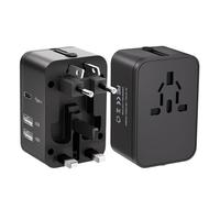 Adaptateur Prise Universelle avec 2 USB et 1 Type C, Adaptateur Universel de Voyage France vers Anglaise UK Irlande USA Canada Australie Chine Japon Thaïlande