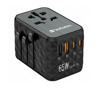 Adaptateur Prise Universelle de Voyage Verbatim Noir Gris 65 W