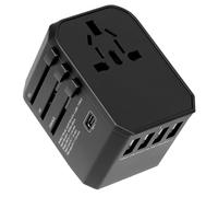 Adaptateur Prise Universelle International,Adaptateur Voyage avec 4 USB 5.6A et 1 Type C Adaptateur Prise France vers USA UK Allemagne Australie Chine Japon, Adaptateur Prise vers France