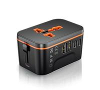 Adaptateur Prise Universelle voyage avec 2 USB A et 2 USBC,Travel Adapter International Chargeur Adaptateur Voyage Universel Mondial Tout-en-un Pour Concerner France vers USA UK EU Australie CN JP,etc