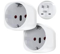 Adaptateur Prise USA Voyage Europe Type C E F vers US Typ B, Lot de 2
