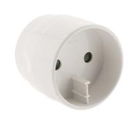 Adaptateur prise voyage Asie/Chine vers France/UE - prise mâle Asie vers femelle France avec terre - Blanc - Zenitech