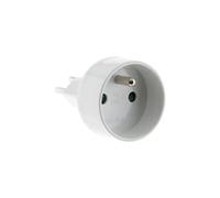 - Adaptateur prise voyage France vers Suisse - prise mâle Suisse vers prise femelle France avec terre - Blanc