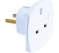 Adaptateur prise voyage France vers UK - 2P+T 16A - Blanc - Lébénoïd