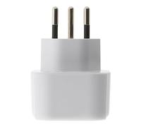 Adaptateur prise voyage Suisse/Liechtenstein vers UE - 3 broches Suisse vers 2 broches UE - Blanc - Zenitech