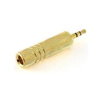 Adaptateur professionnel 3,5 mm M vers 1/4" F plaqué audio stéréo pour casque, écouteurs audio, microphone