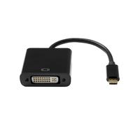 Adaptateur ProXtend USB-C (M) vers DVI-I 24+5 (F), noir 10 cm, USBC-DVI245-0001