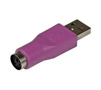Adaptateur PS/2 vers USB - Adaptateur de rechange pour clavier - PS2 (F) vers USB A (M) - Adaptateur de clavier - PS/2 (F) pour USB (M)