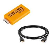 Adaptateur PS1 PSX PS2 Playstation 2 HDMI HDTV - sortie audio + Câble HDMI 1 mètre - Straße Game ® Orange G