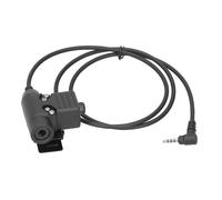 Adaptateur PTT pour radios bidirectionnelles, version civile avec prise jack 3,5 mm et puce intégrée. Compatible avec les casques Ztac Tac Sky