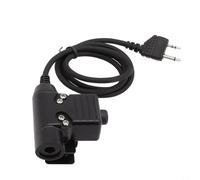 Adaptateur PTT U94, câble pour talkie-walkie compatible avec casque audio clair, couleur noire (pour version Midland)
