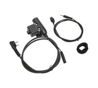 Adaptateur Push-to-Talk pour casque tactique compatible avec les radios Baofeng et Kenwood, version militaire. Transmission sonore claire, conception