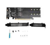 Adaptateur Quad NVMe PCIe, 4 Ports Haute Vitesse M.2 NVMe vers Carte PCIe 4.0 X16, 4 X 32 Gbit/s M Key SSD Soft Raid Card (Non Pris en pour la Bifurcation PCIe)