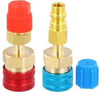 Adaptateur R1234yf vers R134a,kit de raccord rapide,kit de recharge de réfrigérant R1234yf avec adaptateur High/Low Side,adaptateur R1234yf/R134a,système de réfrigération de voiture,évacuation