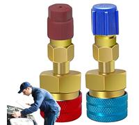 Adaptateur R1234yf vers R134a, kit de raccord rapide, recharge de réfrigérant R1234yf, adaptateur haut et bas côte R134a vers R1234yf R1234yf/R134a système de réfrigération de voiture