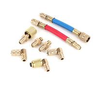 Adaptateur R134A,Duracool 12A R12 R134A Et Hfo 1234Yf,R134A R12,8 Pièces Ensemble Climatisation Réfrigération R-12A C Connecteur Adaptateur Tuyaux R134A R12 Autres Accessoires
