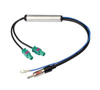 Adaptateur Radio 13 Pouces Antenne Radio Stéréo De Véhicule avec Amplificateur Double Adaptateur Aérien Fakra À 1Din pour Câble
